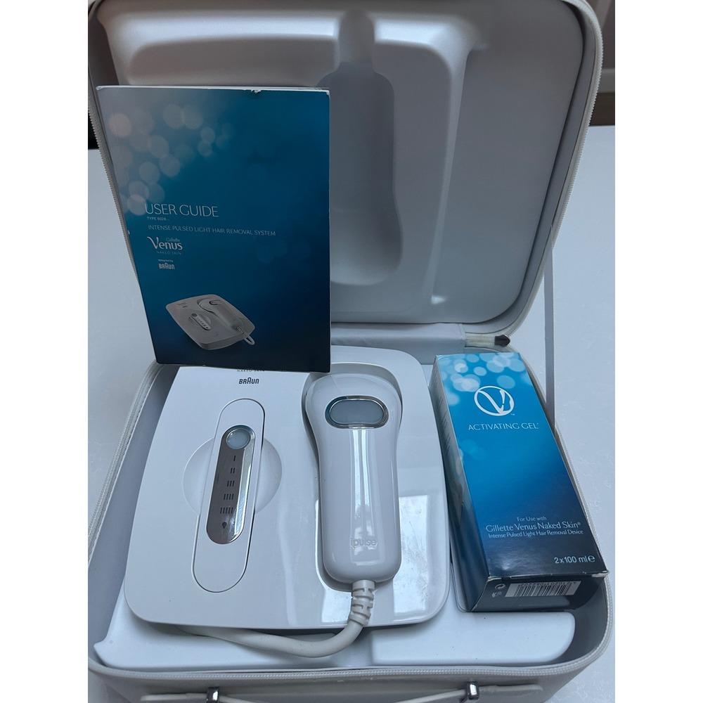 Gillette Venus Naked Skin IPL Hair‎ Removal System Braun Type 6028 with Case Gel